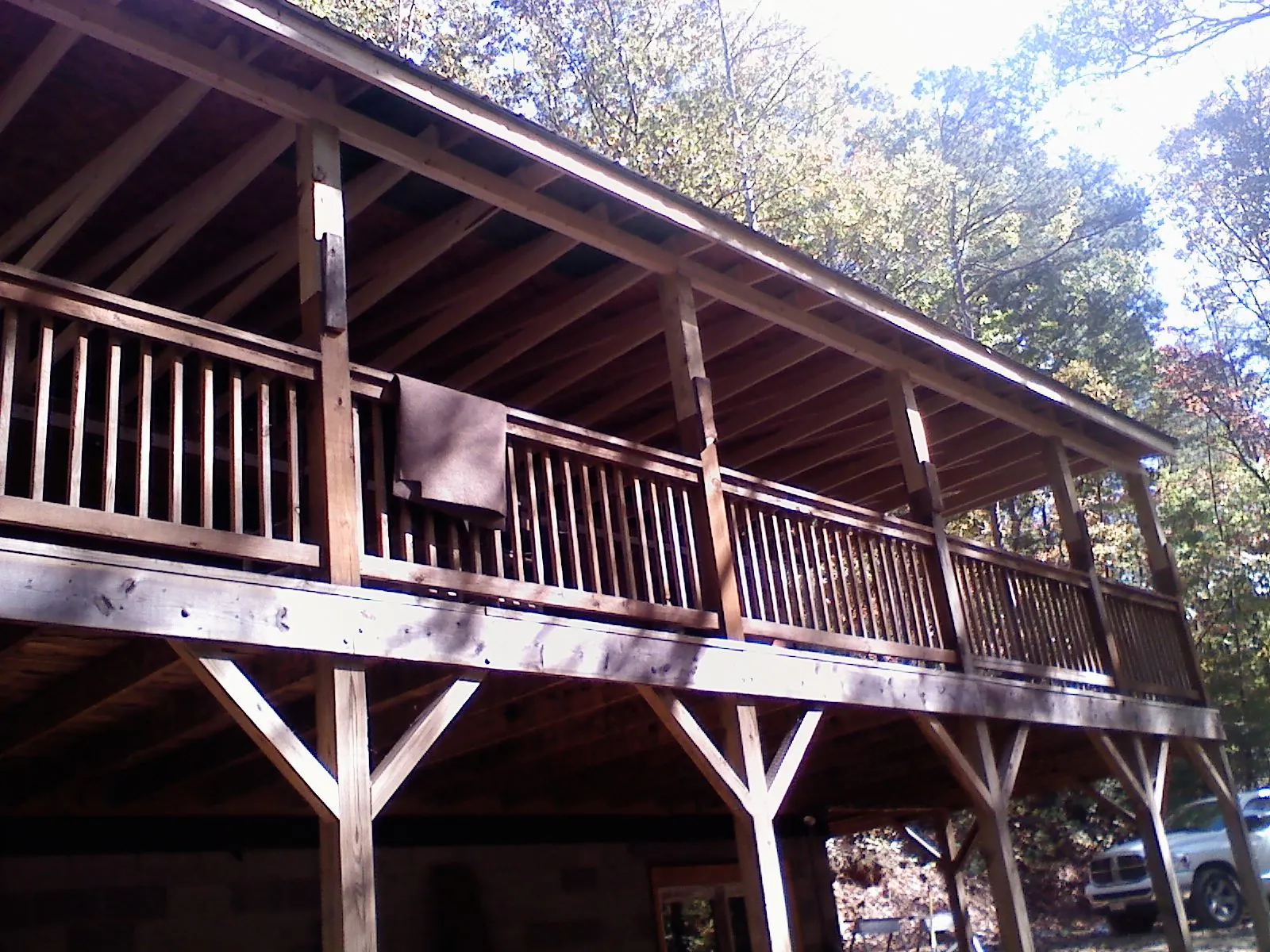 Timber framing under a new elevated porch and deck — Roof Leak Repair in New Raymer by Roofing Brothers